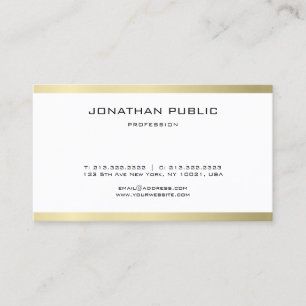 Modern Minimalistic Plain Gold Look Trendy Luxury Business Card