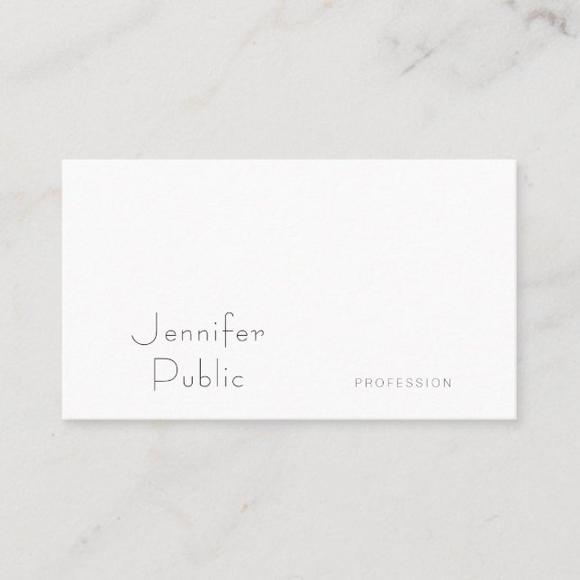 Modern Minimalistic Professional Elegant Template Business Card (Front)