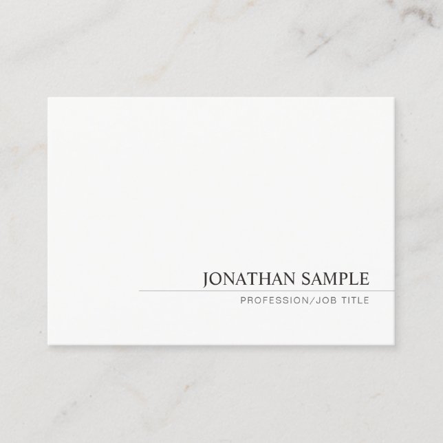 Modern Minimalistic Professional Simple Template Business Card (Front)