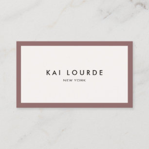 Modern Minimalistic Professional Taupe Border Business Card