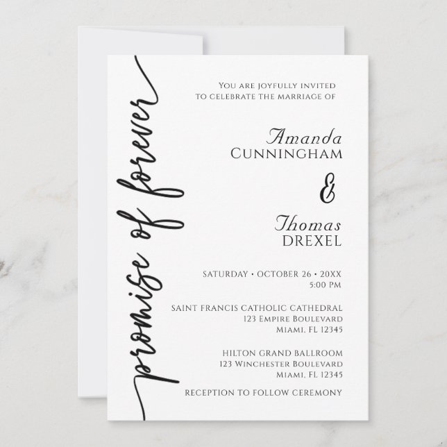 Modern Minimalistic Wedding Invitation (Front)