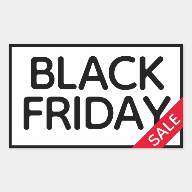 Modern, Minimial Black Friday Sale  Sticker (Front)