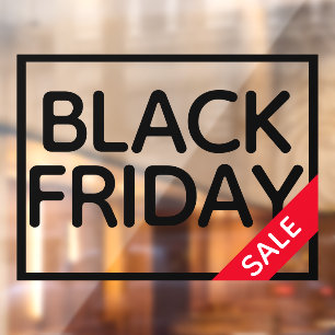 Modern, Minimial Black Friday Sale - Store Window Cling