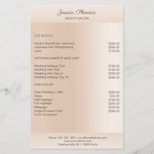 Modern minimum beige skin color flyer