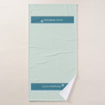 Modern Mint Blue "Good Morning" Minimalist
