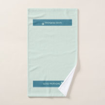 Modern Mint Blue "Good Morning" Minimalist