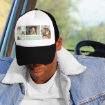 Modern Mint Collage Photo Dad Best Gift Trucker Hat<br><div class="desc">Modern Mint Collage Photo Dad Best Gift is a unique and personalized gift that is perfect for any occasion such as Father's Day, birthdays, or any other special day that honours fathers. This gift is designed to showcase the special moments and memories that you've shared with your dad throughout the...</div>