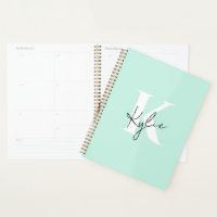 Modern Mint Cream Personalized Monogram Name -