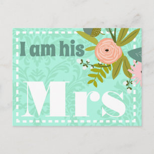 Modern Mint  Damask Wedding Invite