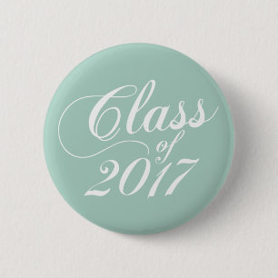 Modern Mint Graduation 2 Inch Round Button