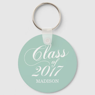 Modern Mint Graduation Keychain