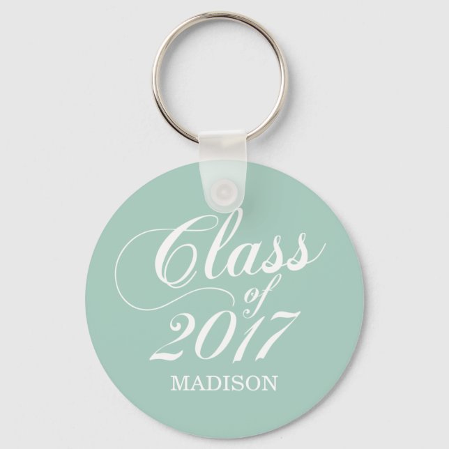 Modern Mint | Graduation Keychain (Front)