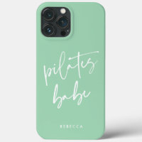 Modern Mint Green Calligraphy Workout Gym Pilates