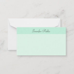 Modern Mint Green Template Handwritten Script Name