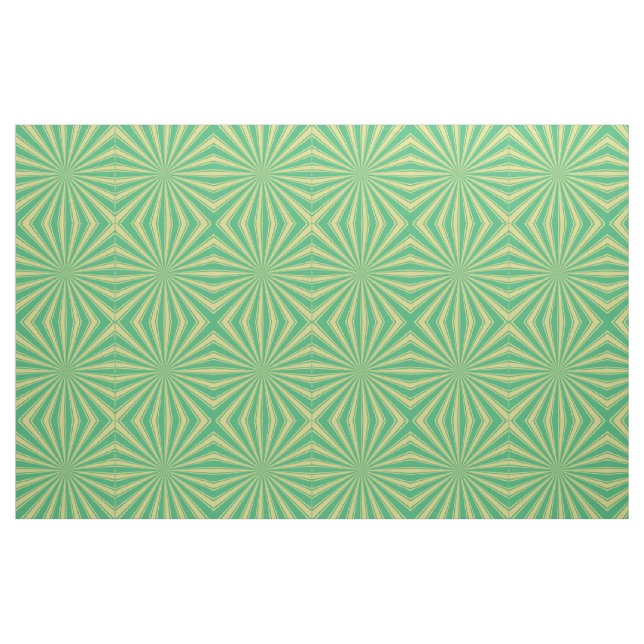 Modern Mint Sun Ray Pattern Fabric (Fat Quarter)