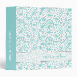 Modern Minty Teal Paisley Memories Binder