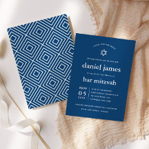 Modern Mitzvah Navy Blue with Star of David