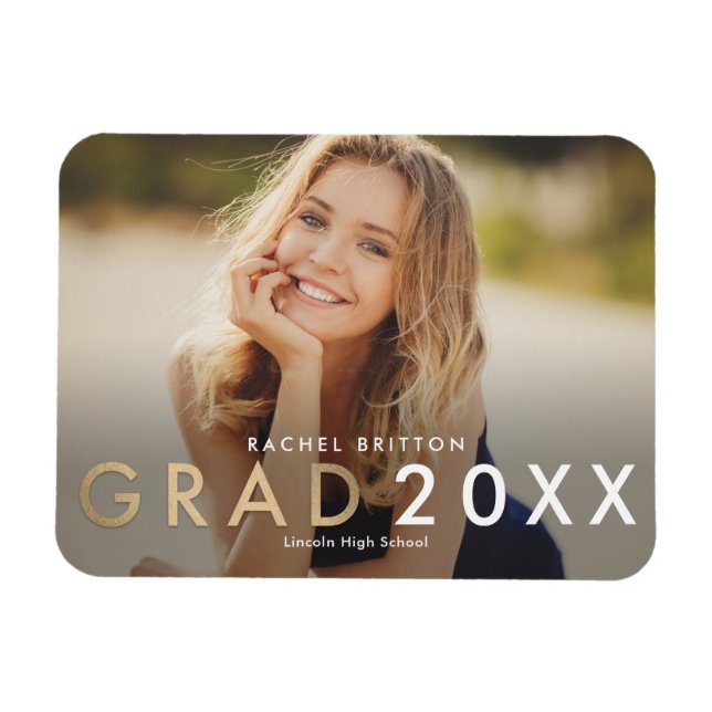 Modern Mix Graduation Announcement Magnet (Horizontal)