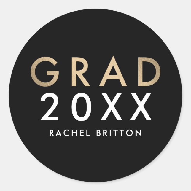 Modern Mix Graduation Stickers Envelope Seals (Front)