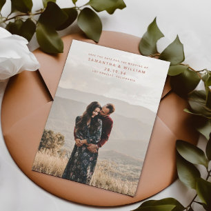 Modern mix & match minimalist full bleed photo save the date
