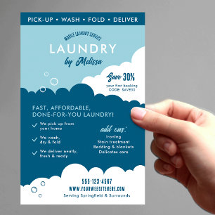 Modern Mobile Laundry Service Laundromat Marketing Flyer