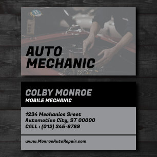 Modern Mobile Mechanic Business Card