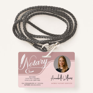 Modern Mobile Notary Photo  Badge