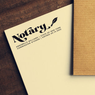 Modern Mobile Notary Public   Self-inking Stamp