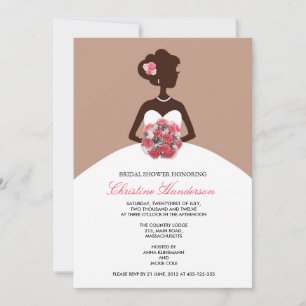 Modern Mocha Bridal Shower Invitation