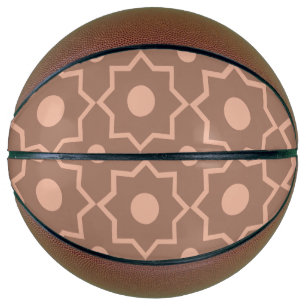 Modern Mocha Mousse Dusty Pink Geometric Shape Basketball