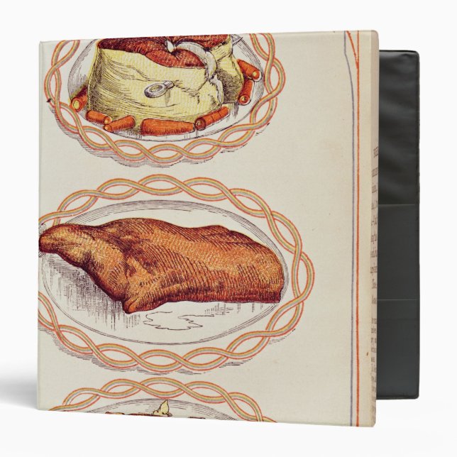 Modern Mode of Serving Dishes, from Mrs. Beaton Binder (Front/Inside)