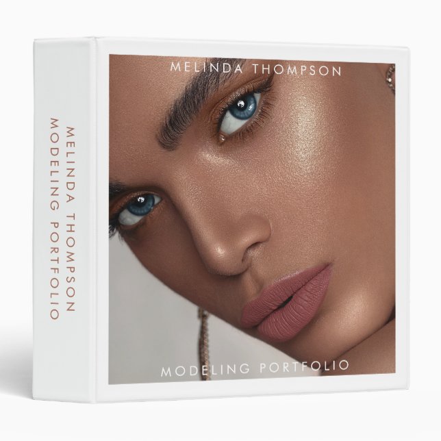 Modern Model Acting Portfolio Custom Photo Binder (Front/Spine)
