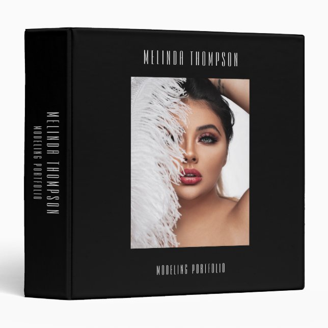Modern Modelling Acting Portfolio Custom Photo Binder (Front/Spine)