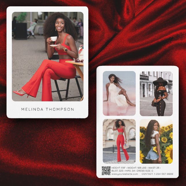 Modern Modelling Actor Comp Card 5 Photo QR Code (Creator Uploaded)