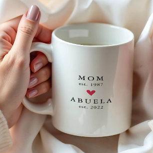 Modern Mom   Abuela Year Est. Coffee Mug