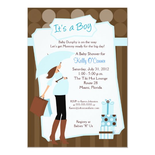 Modern Mom Baby Shower Invitation - Baby Boy! | Zazzle.ca