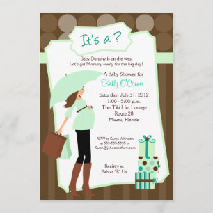 Modern Mom Baby shower Invitation - Garçon ou fill