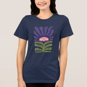 Modern Mom Bold Abstract Floral Tri-Blend Shirt