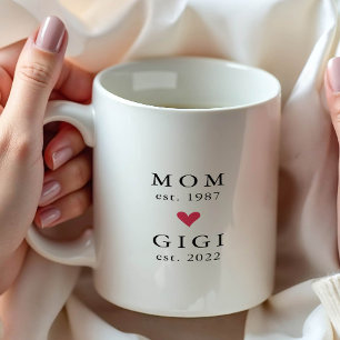 Modern Mom   Gigi Year Est. Coffee Mug