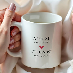 Modern Mom   Gran Year Est. Coffee Mug