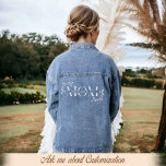 Modern Mom Kids Names Mother's Day Denim Jacket<br><div class="desc">Modern Mom Kids Names Denim Jacket</div>