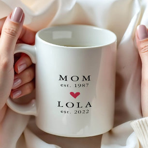 Modern Mom   Lola Year Est. Coffee Mug