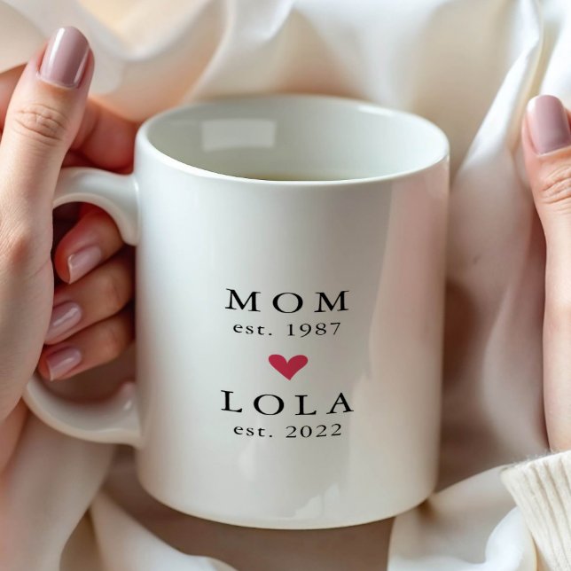 Modern Mom | Lola Year Est. Coffee Mug (Creator Uploaded)