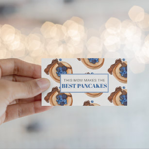 Modern Mom Makes Best Pancakes Gift Business Card