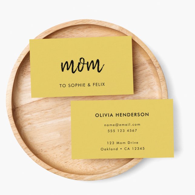 Modern Mom | Mustard Yellow Mommy Contact Card (Creator Uploaded)