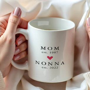 Modern Mom   Nonna Year Est. Coffee Mug