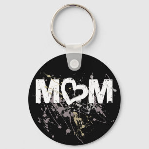 Modern Mom, O Heart Design Keychain