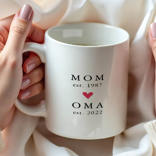 Modern Mom   Oma Year Est. Coffee Mug