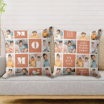 Modern MOM Personalized Block 12 Photo Collage Throw Pillow<br><div class="desc">Introducing the perfect gift for the best MOM ever - a personalized photo collage pillow! This stylish and modern pillow features space for 12 special pictures, bold MOM in a colour block design, creating a unique and sentimental gift that any mother would adore. With the spaces to add personalized special...</div>