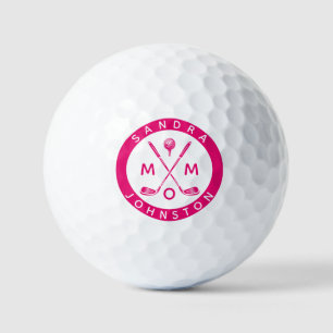 Modern Mom Personalized Name Golf Lover Clubs  Balls